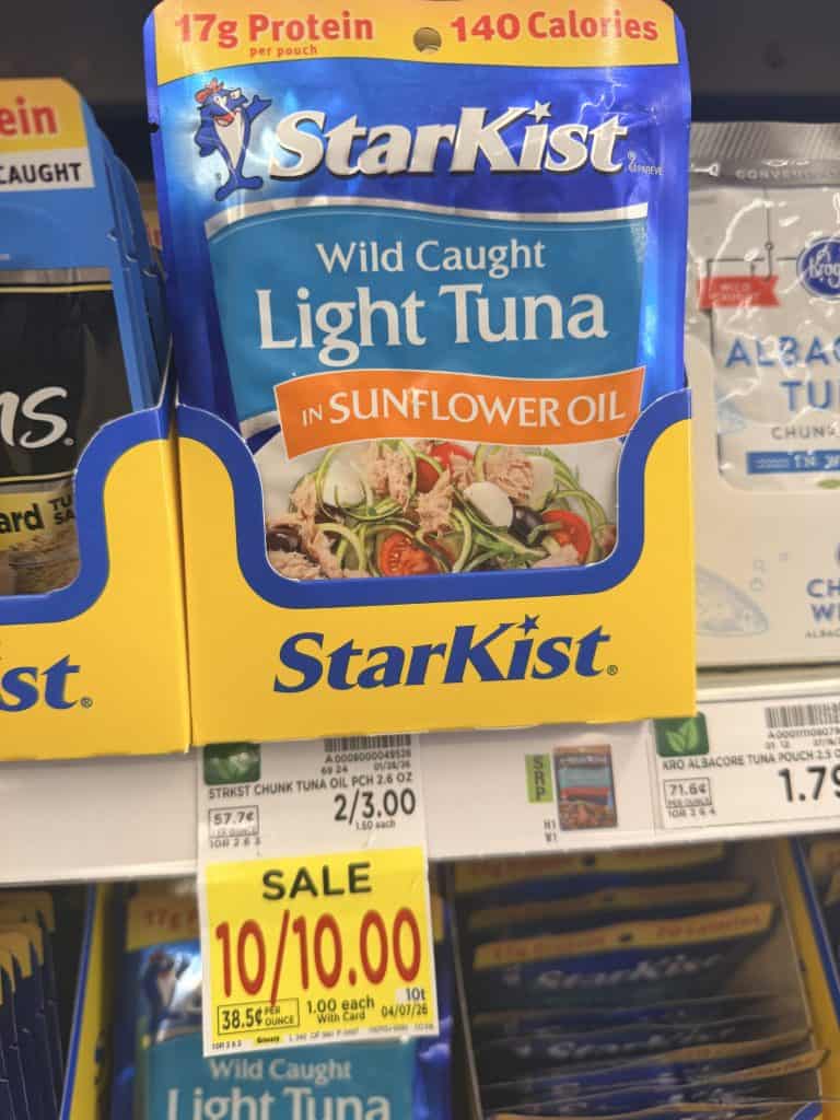 starkist tuna cans and pouches kroger shelf image (1)