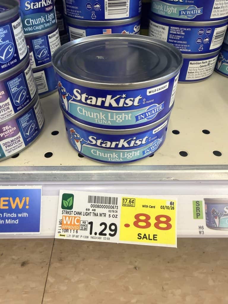 starkist tuna cans and pouches kroger shelf image (1)