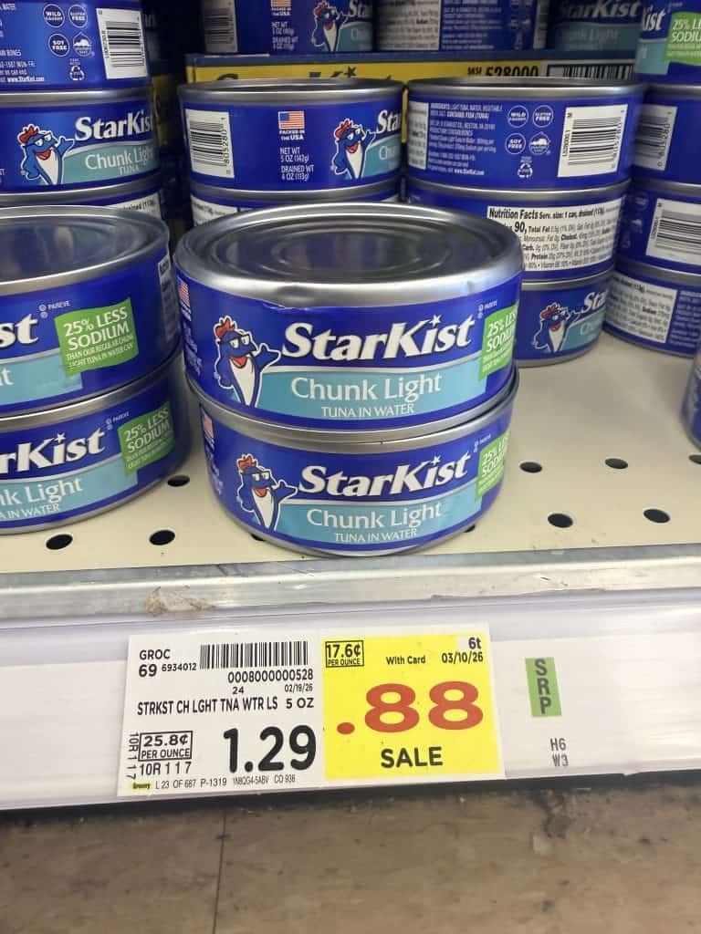 starkist tuna cans and pouches kroger shelf image (1)