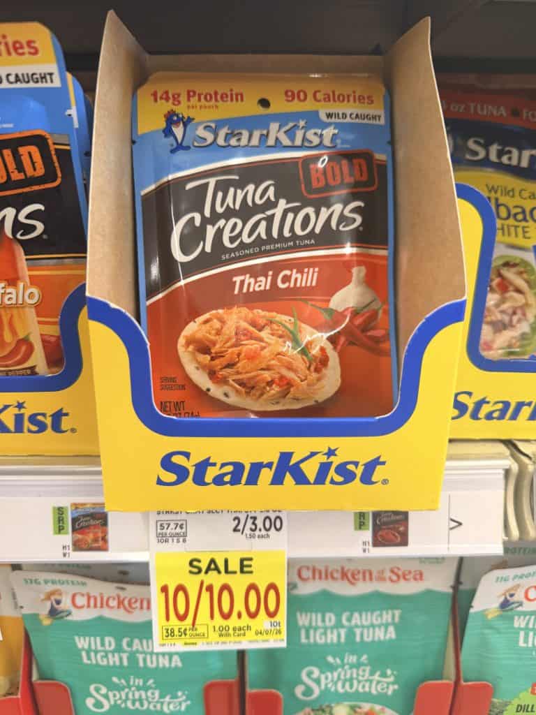 starkist tuna cans and pouches kroger shelf image (1)