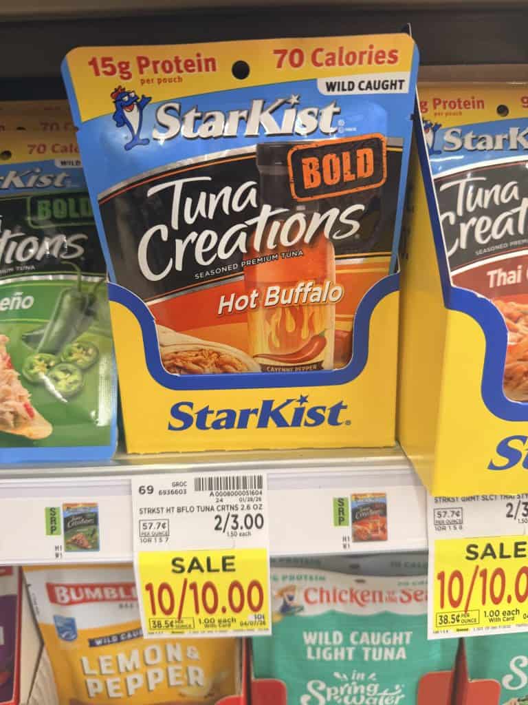 starkist tuna cans and pouches kroger shelf image (1)