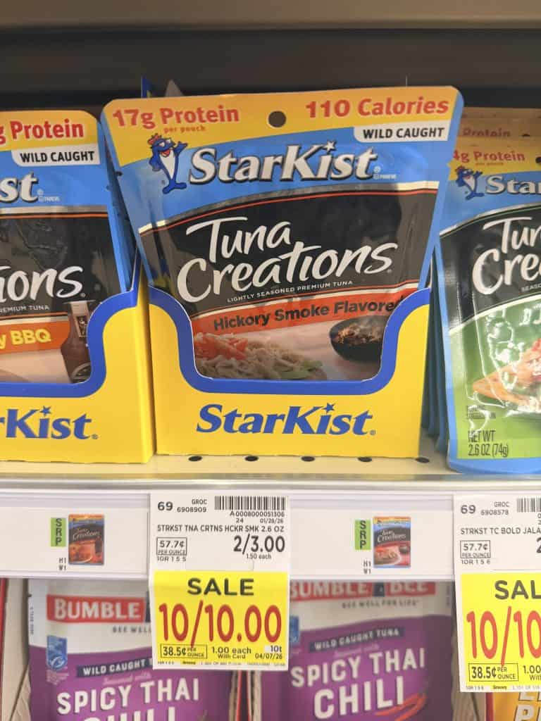 starkist tuna cans and pouches kroger shelf image (1)