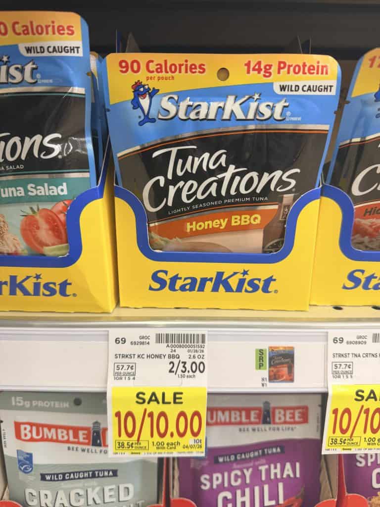 starkist tuna cans and pouches kroger shelf image (1)