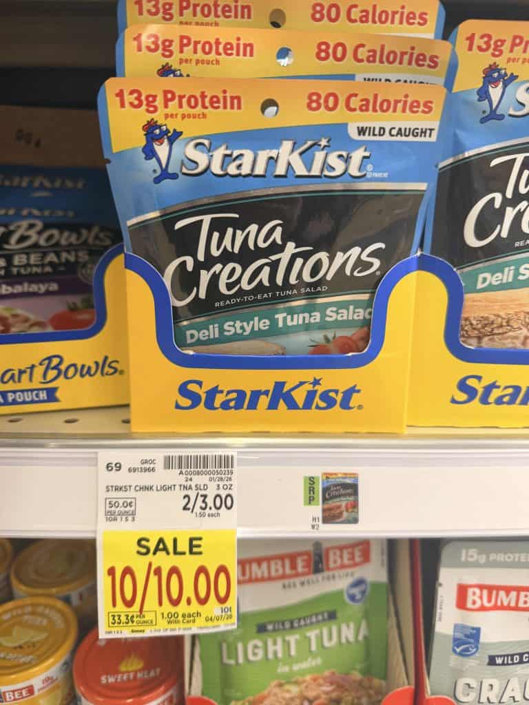 starkist tuna cans and pouches kroger shelf image (1)