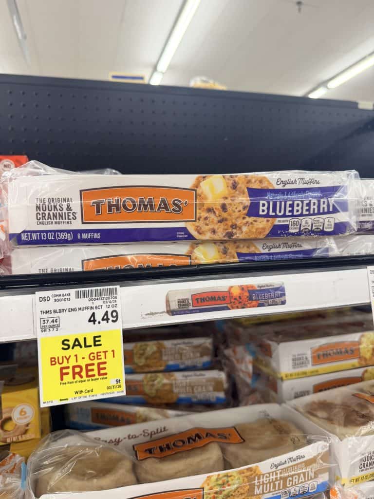 thomas' english muffins kroger shelf image (1)