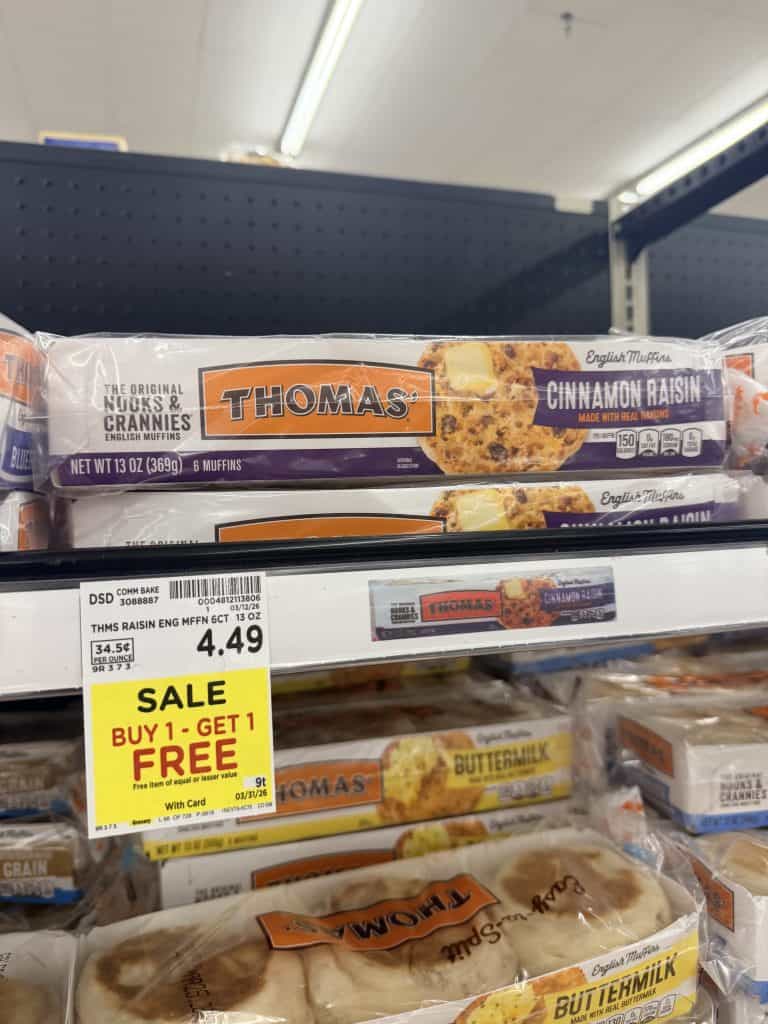 thomas' english muffins kroger shelf image (1)