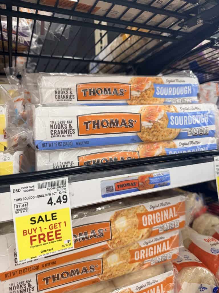 thomas' english muffins kroger shelf image (1)