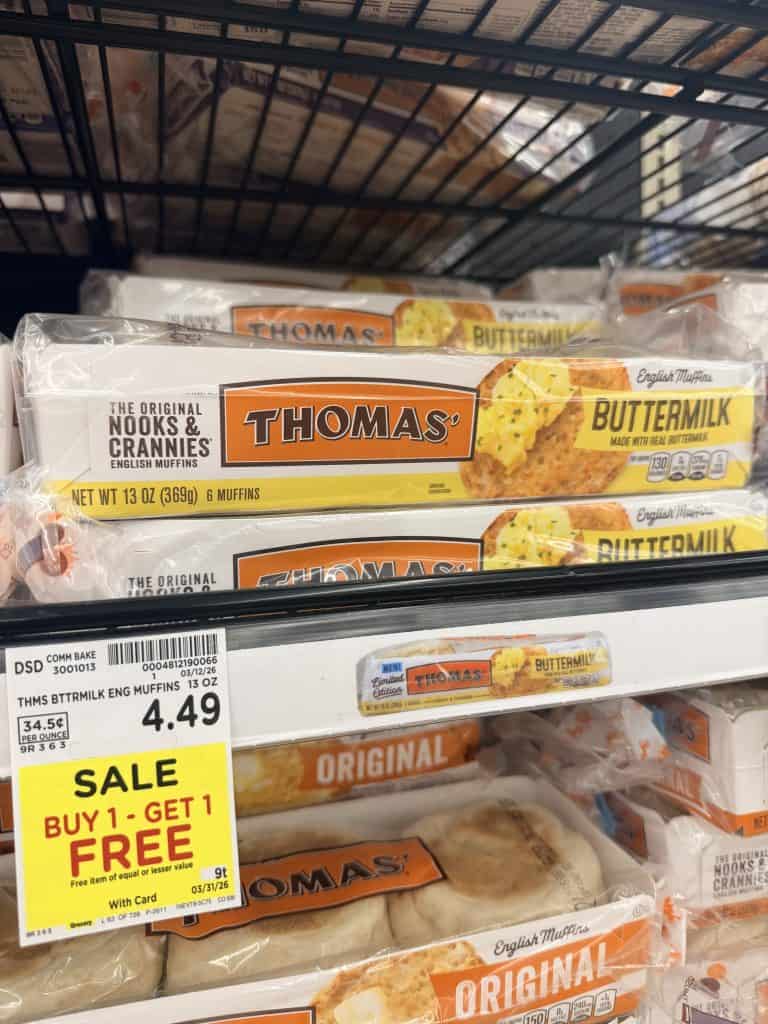 thomas' english muffins kroger shelf image (1)