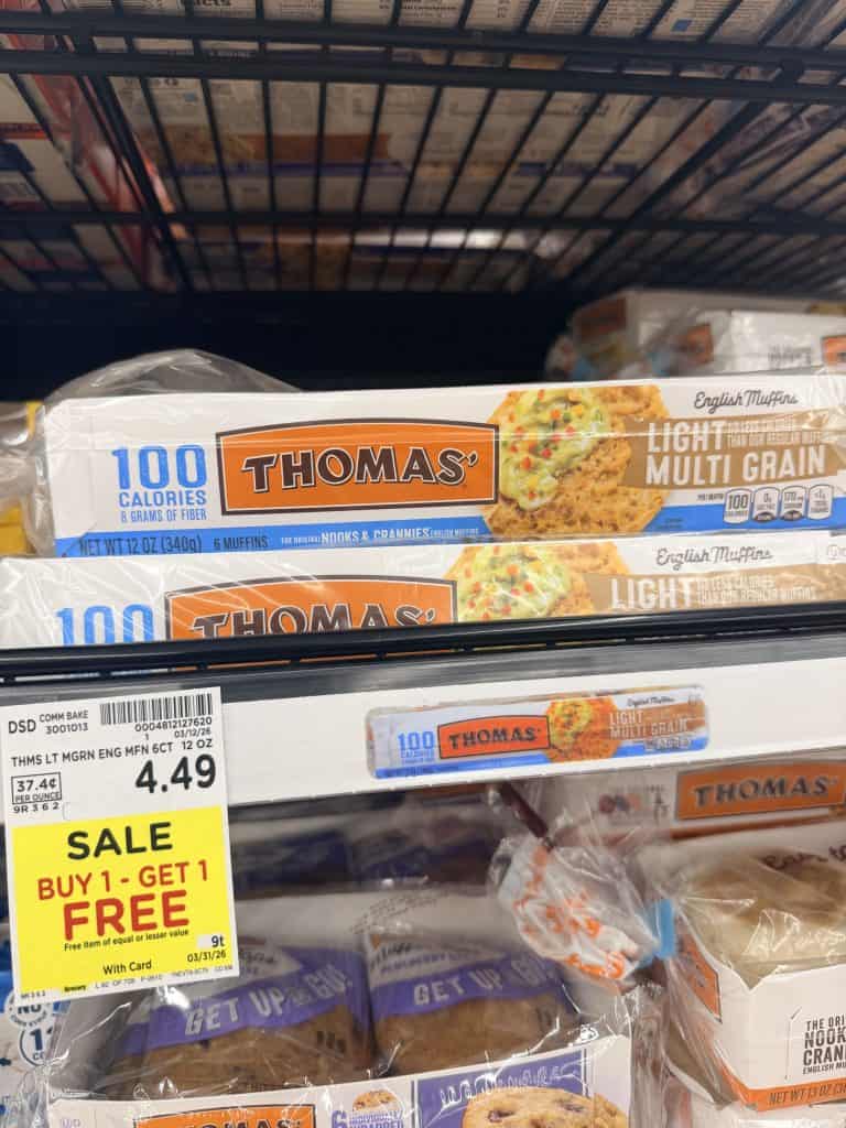 thomas' english muffins kroger shelf image (1)