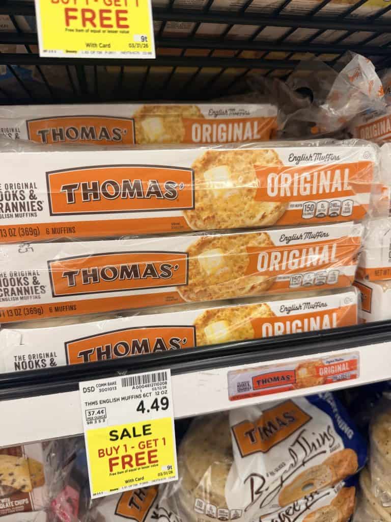 thomas' english muffins kroger shelf image (1)