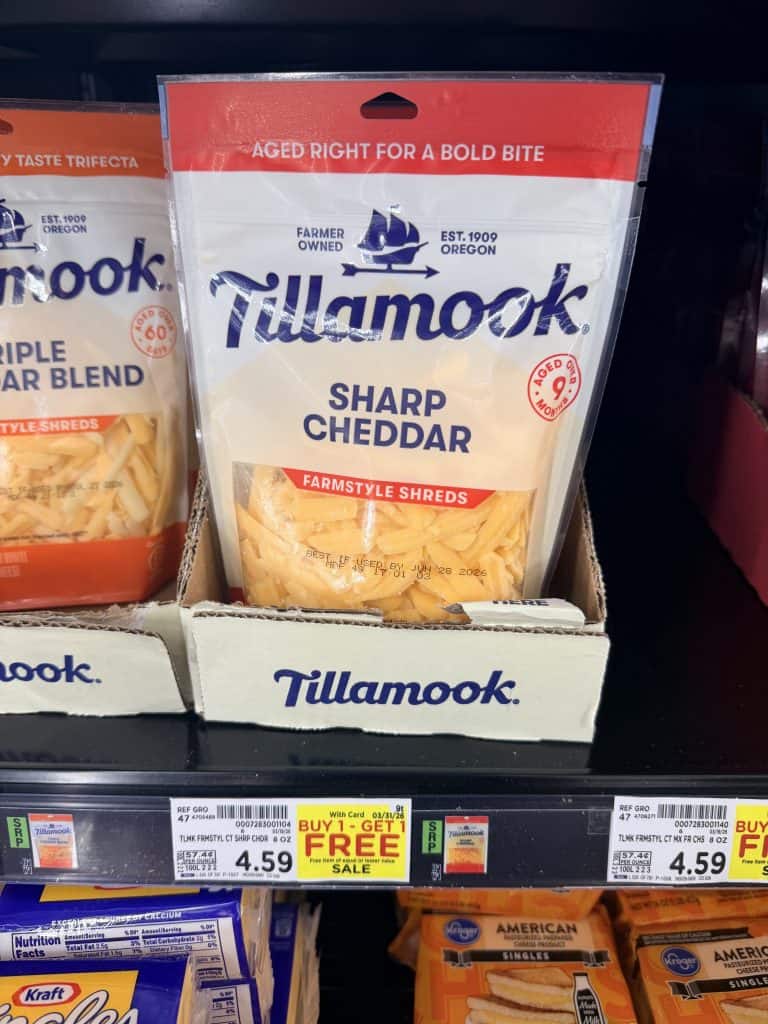 tillamook cheese kroger shelf image (2)
