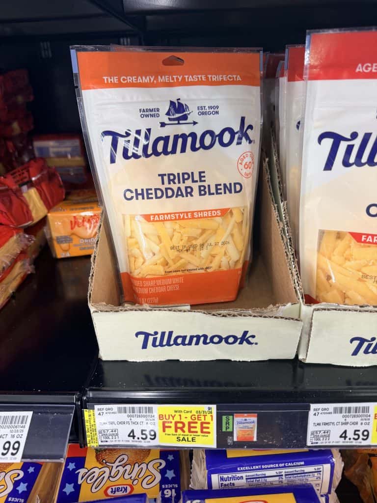 tillamook cheese kroger shelf image (2)