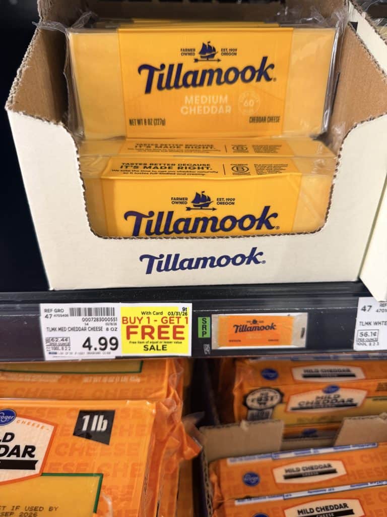 tillamook cheese kroger shelf image (2)
