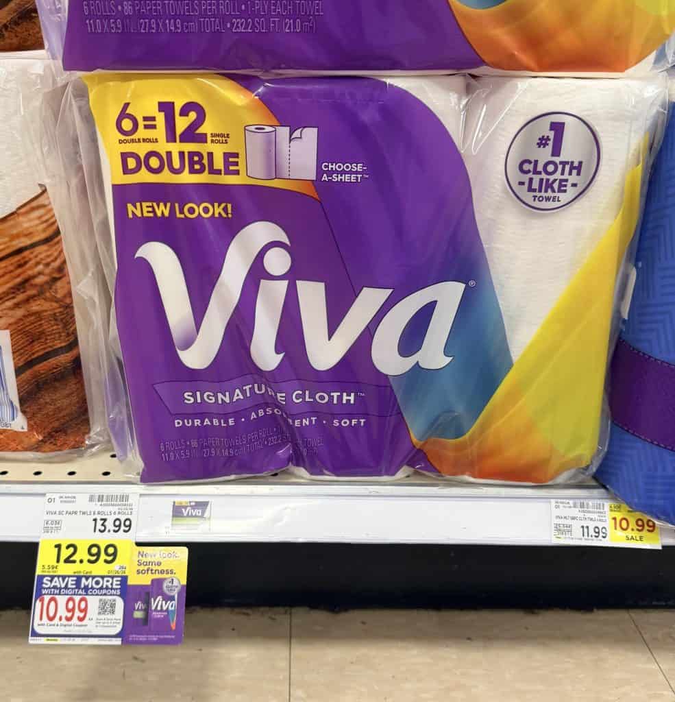 viva paper towel kroger shelf image