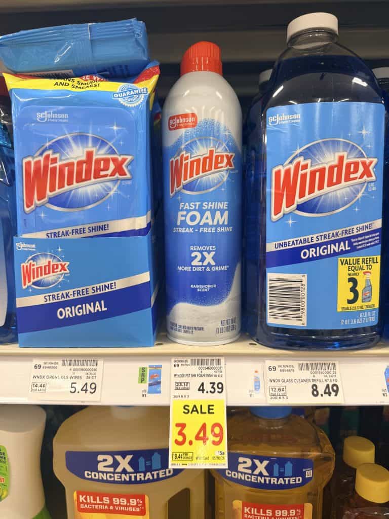 windex foam kroger shelf image