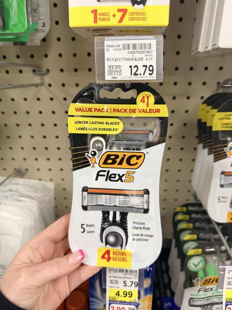 BIC Disposable Razors Kroger Shelf Image
