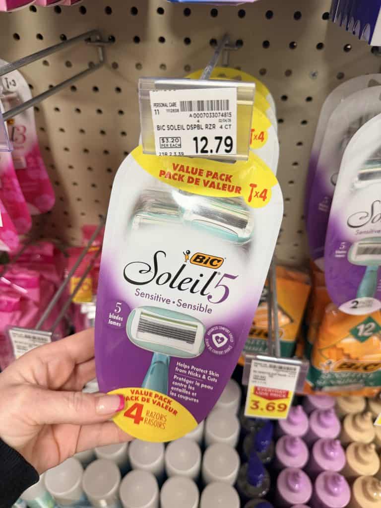 BIC Disposable Razors Kroger Shelf Image