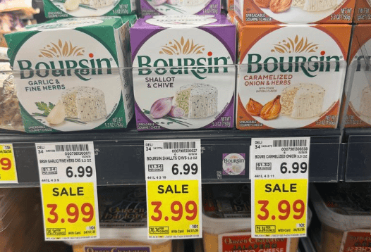 Boursin Cheese Kroger Shelf Image