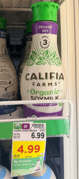 Califia Farms Organic Soymilk kroger shelf image