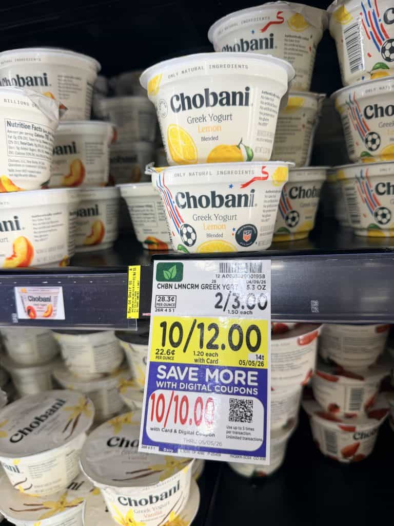 Chobani Yogurt Kroger Shelf Image