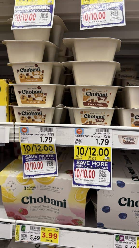 Chobani Yogurt Kroger Shelf Image
