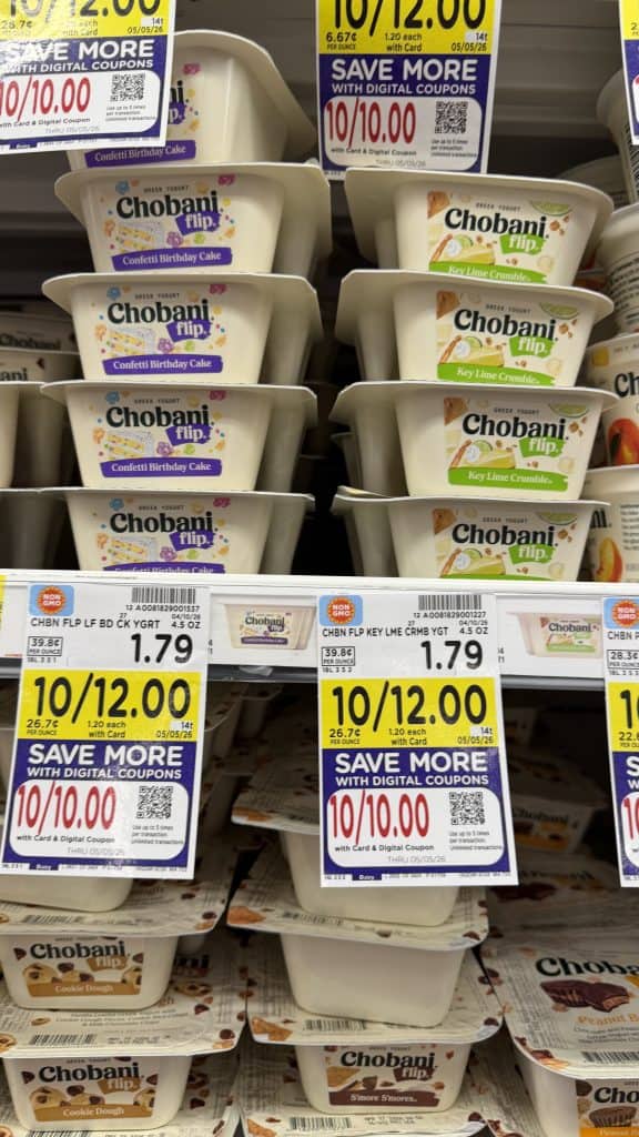 Chobani Yogurt Kroger Shelf Image