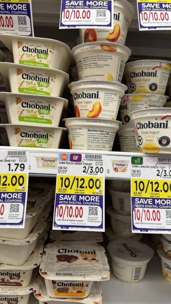Chobani Yogurt Kroger Shelf Image
