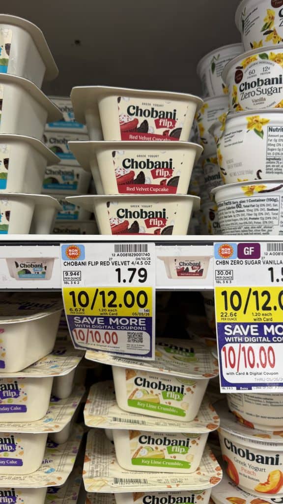 Chobani Yogurt Kroger Shelf Image