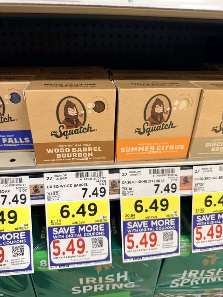 Dr Squatch Kroger Shelf Image