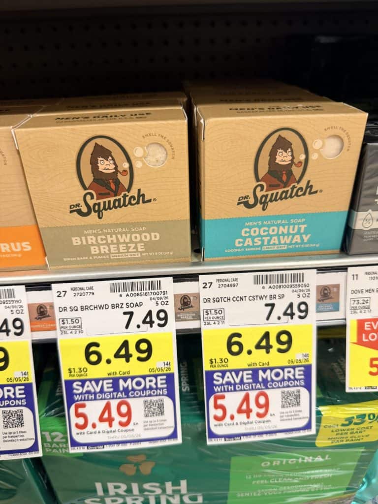 Dr Squatch Kroger Shelf Image