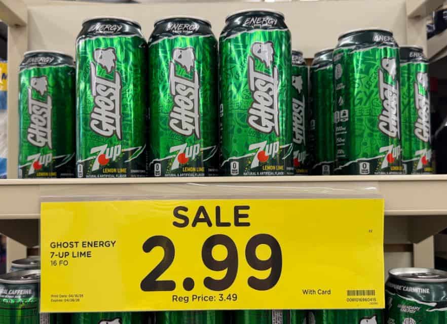 Ghost Energy 7UP Kroger Shelf image