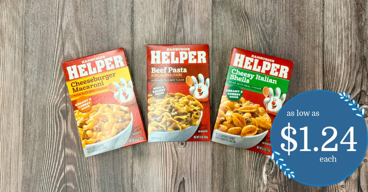 Helper Meals as low as $1.24!