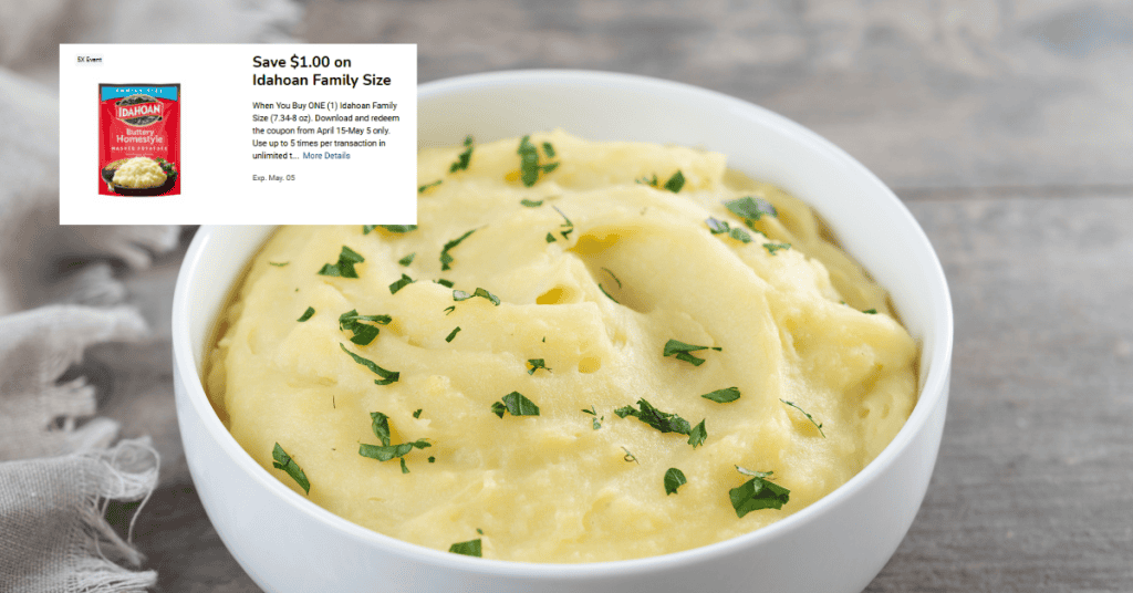 Idahoan Potatoes Kroger Digital Coupon