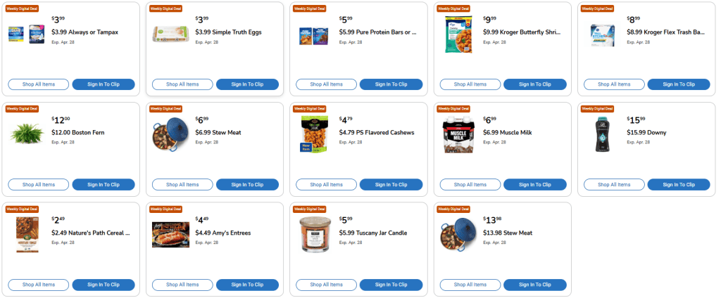 Kroger Weekly Digital Coupons