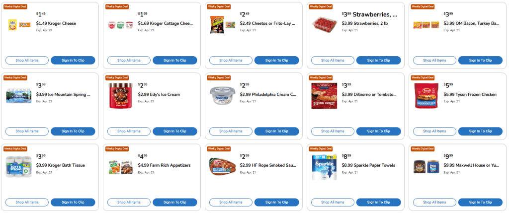 Kroger Weekly Digital Deals
