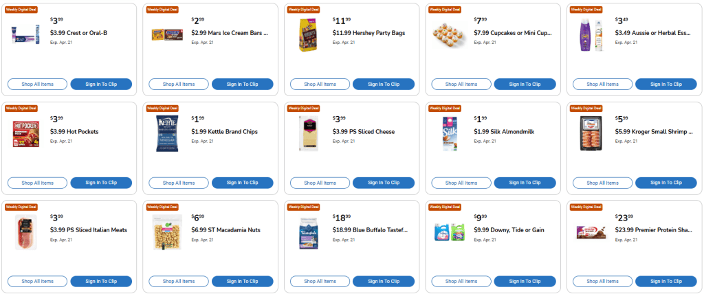 Kroger Weekly Digital Deals
