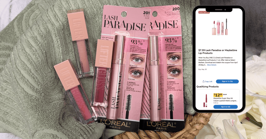 L'Oreal Paris Lash Paradise and Lifter Gloss Kroger Digital Coupon