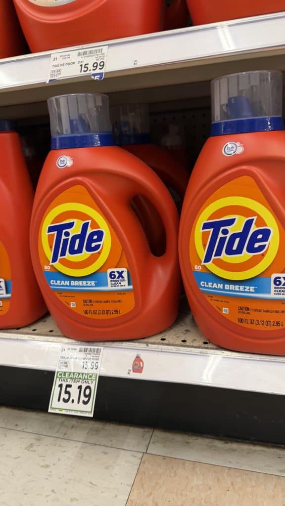 Laundry Detergent Closeouts Kroger Shelf image