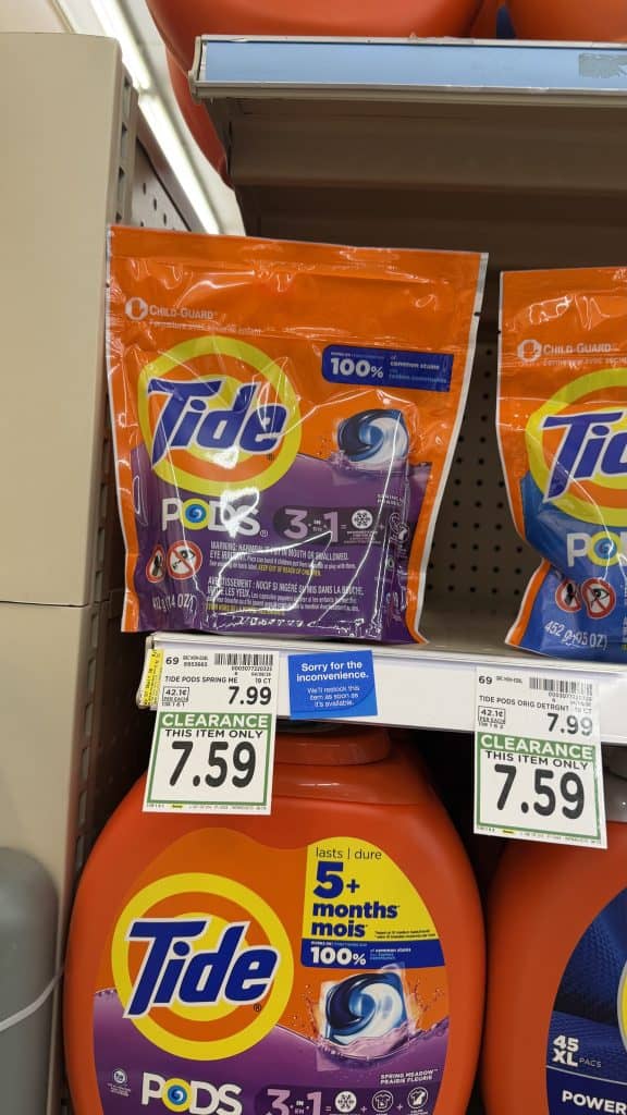 Laundry Detergent Closeouts Kroger Shelf image