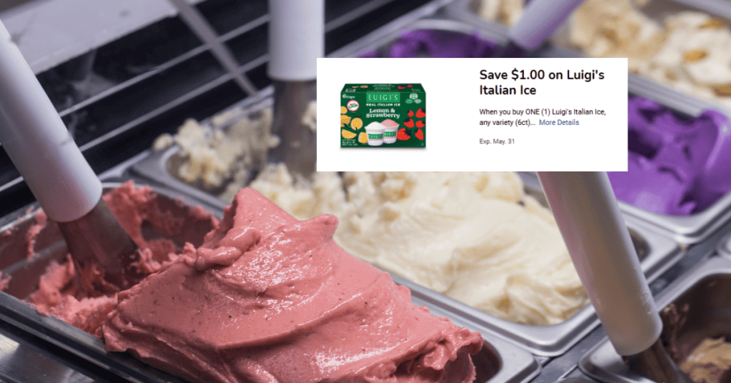 Luigi's Italian Ice Kroger Digital Coupon