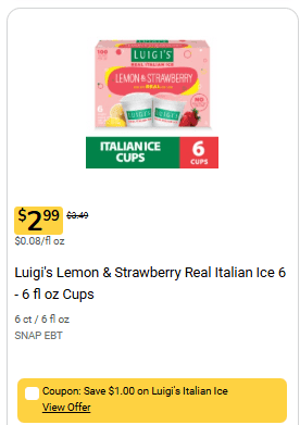 Luigi's Italian Ice Kroger