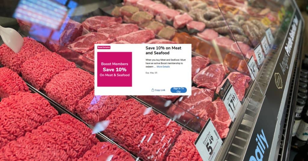 Meat and Seafood Boost Members Kroger Digital Coupon