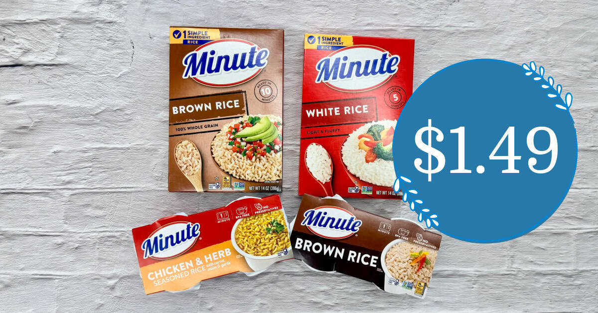 Minute Rice as low as $1.49!