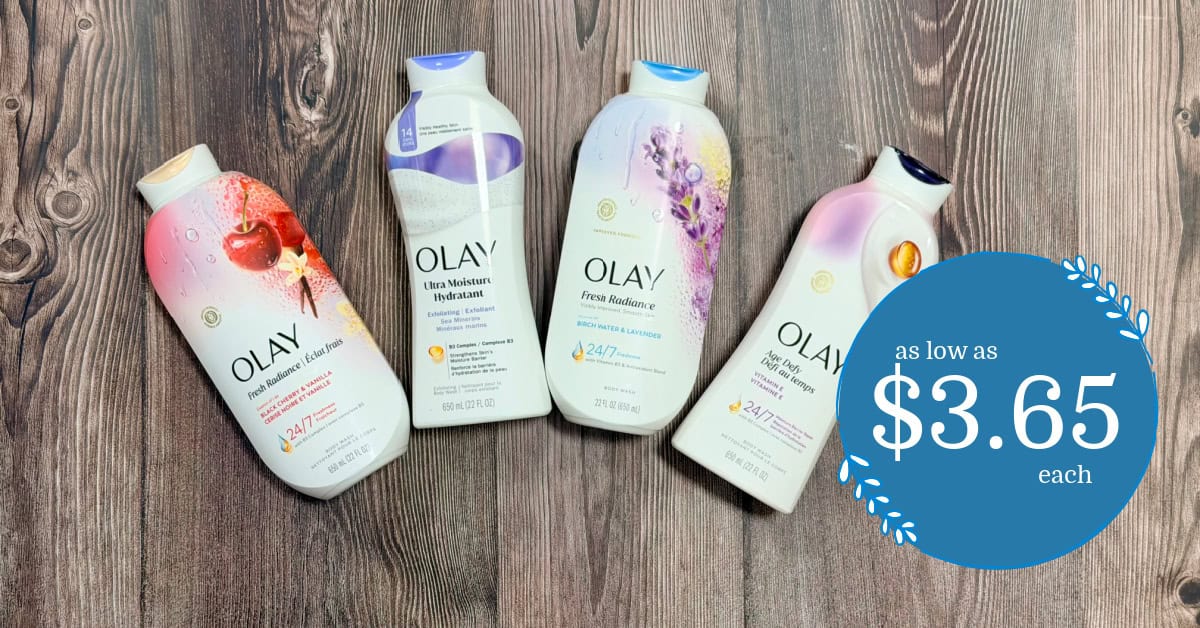Today ONLY! Olay Body Wash as low as $3.65 each (Reg $8.49)!!