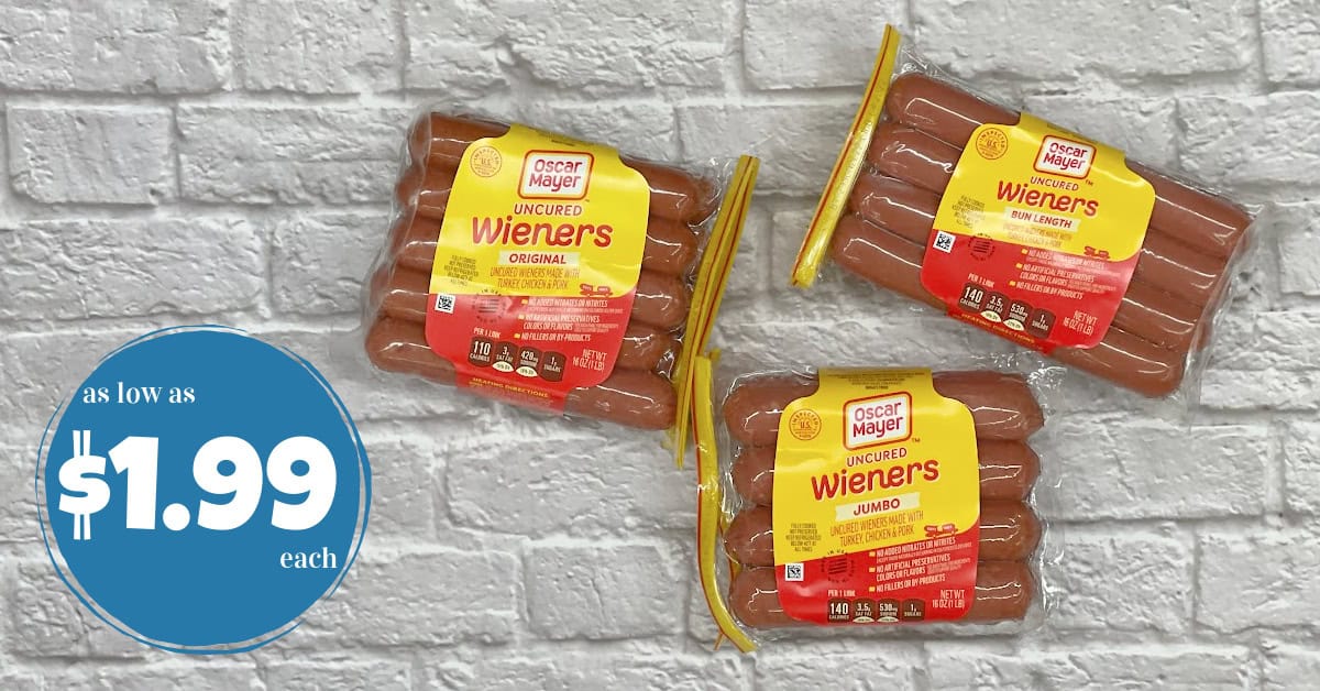 Oscar Mayer Wieners as low as $1.99!