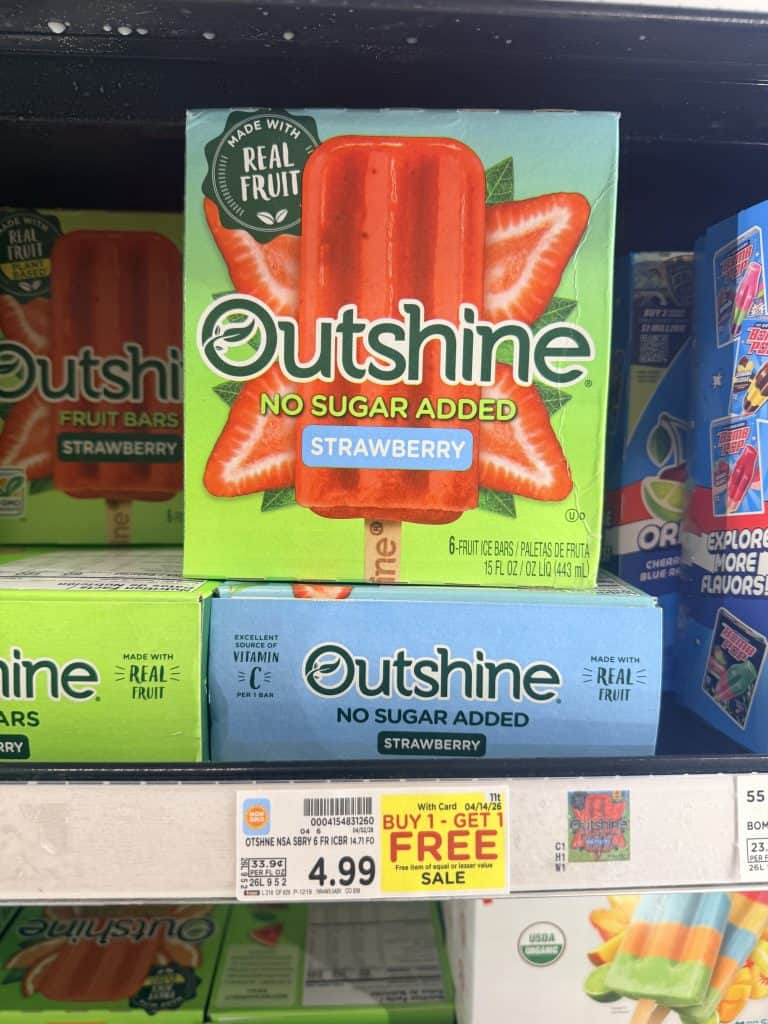 Outshine Bars Kroger shelf Image