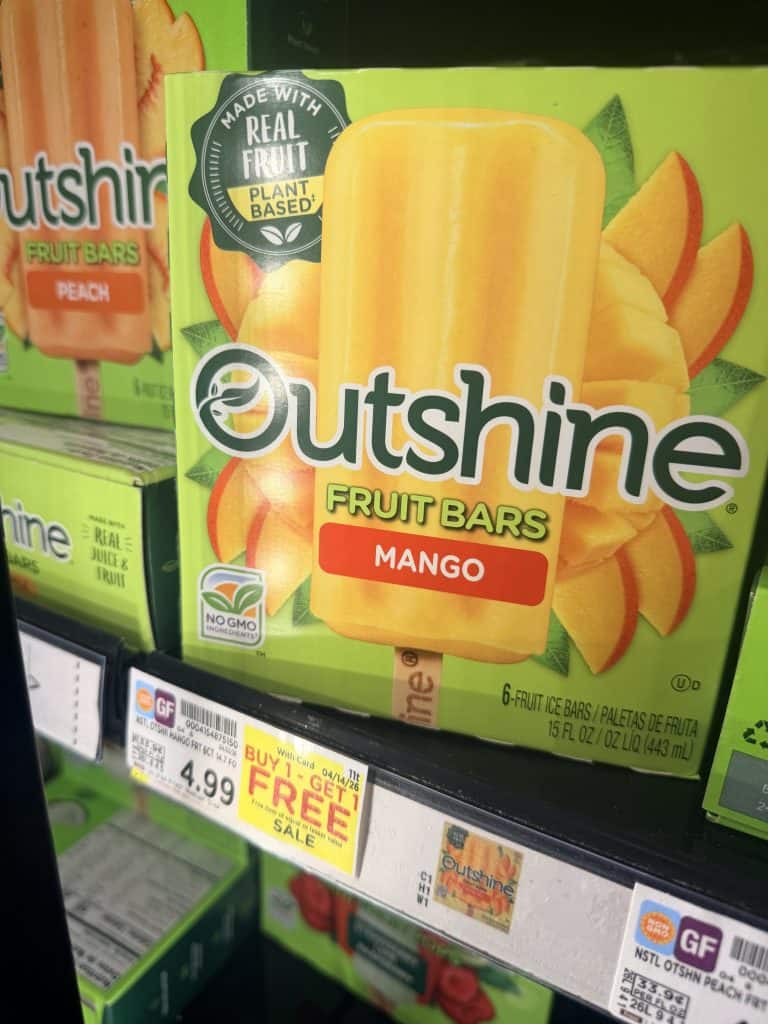Outshine Bars Kroger shelf Image