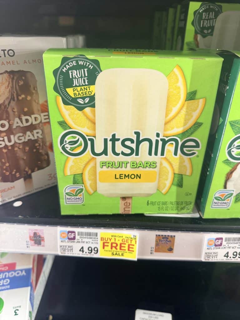 Outshine Bars Kroger shelf Image