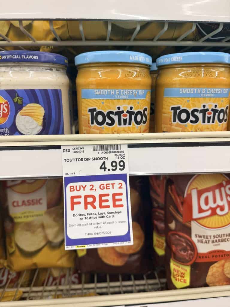 Tostitos Dips Kroger Shelf Image
