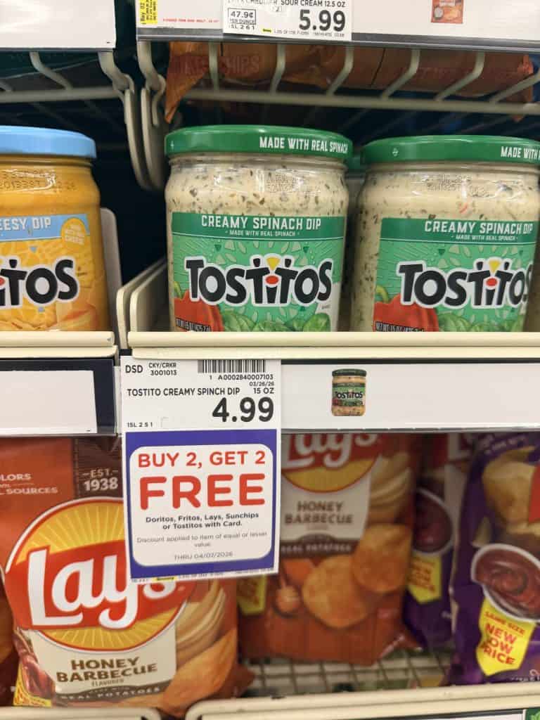 Tostitos Dips Kroger Shelf Image